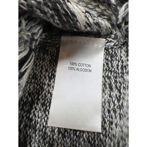 Weatherproof Sweater Mens Medium Gray Black Newsprint Crewneck Cotton NEW NWT - Picture 10 of 11